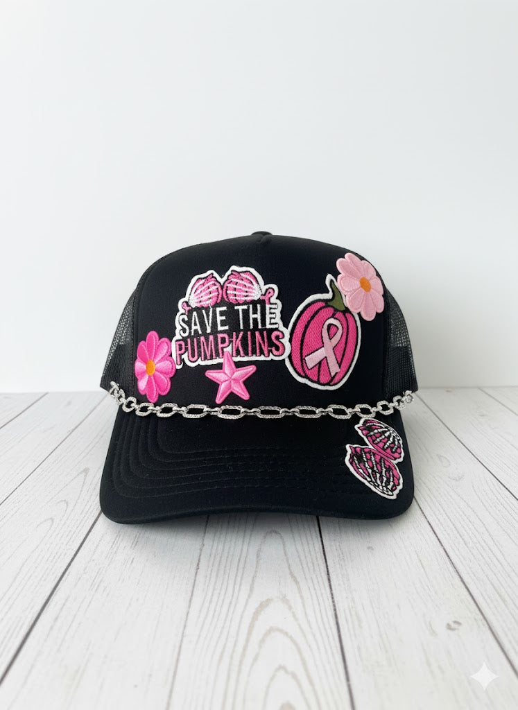 Save the pumpkins! Breast cancer awareness!