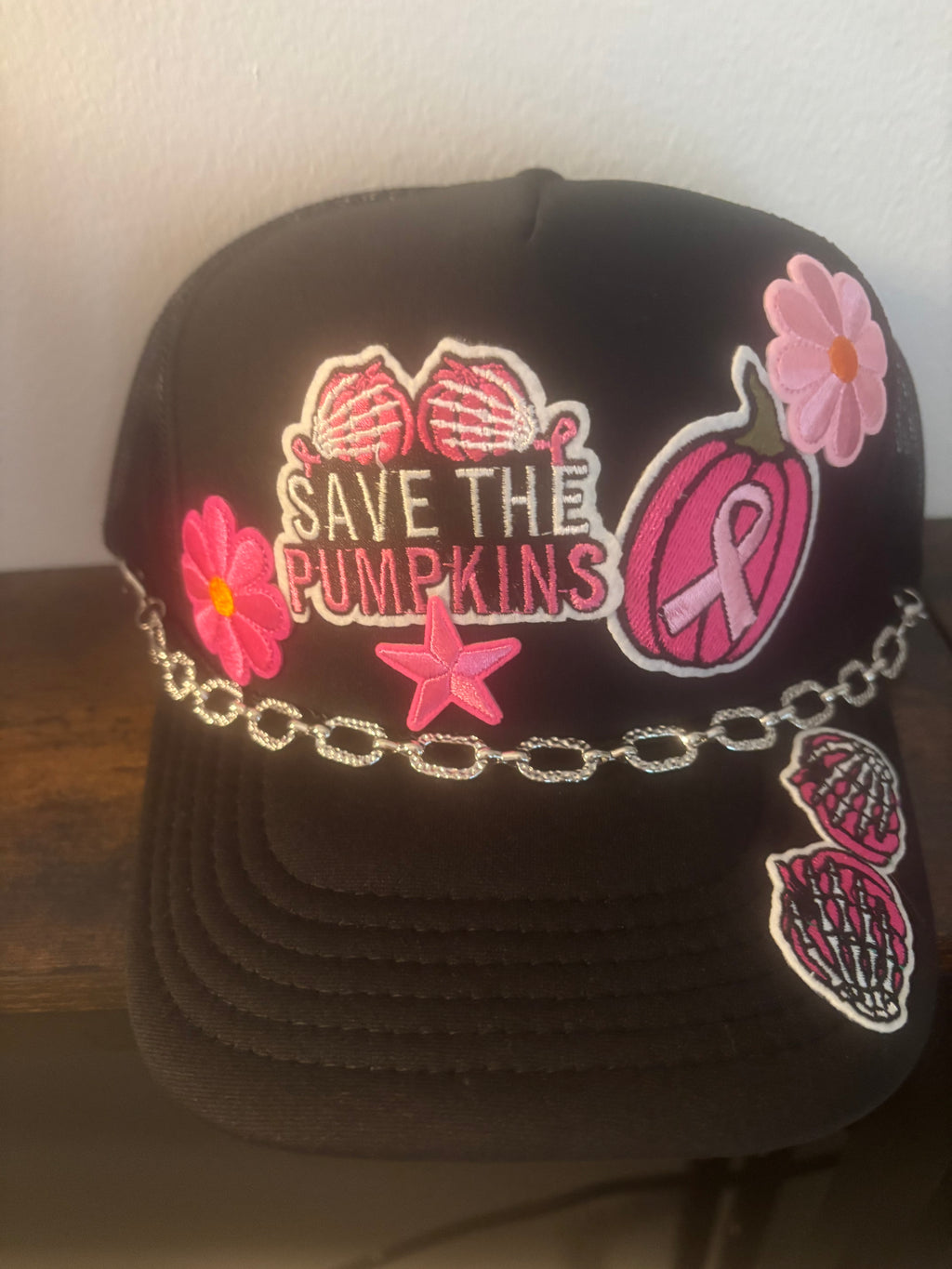 Save the pumpkins! Breast cancer awareness!